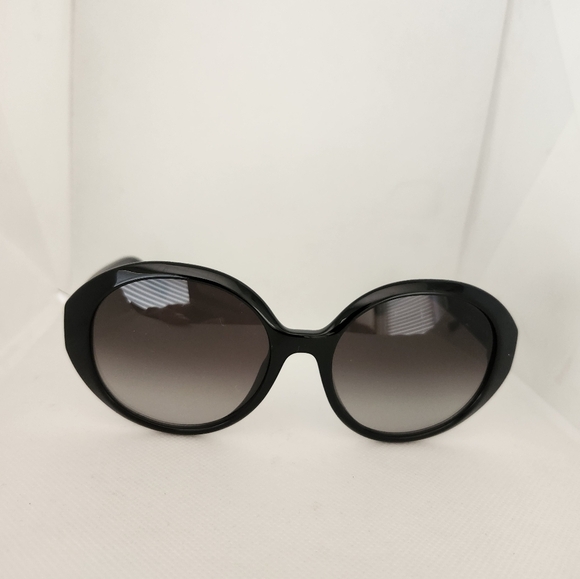 FERRAGAMO 57MM Black Oval Sunglasses - Picture 1 of 8